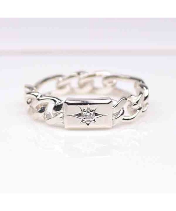 アクセサリー203jewelry Elegant Ice Chain SLV Ring - リング(指輪)
