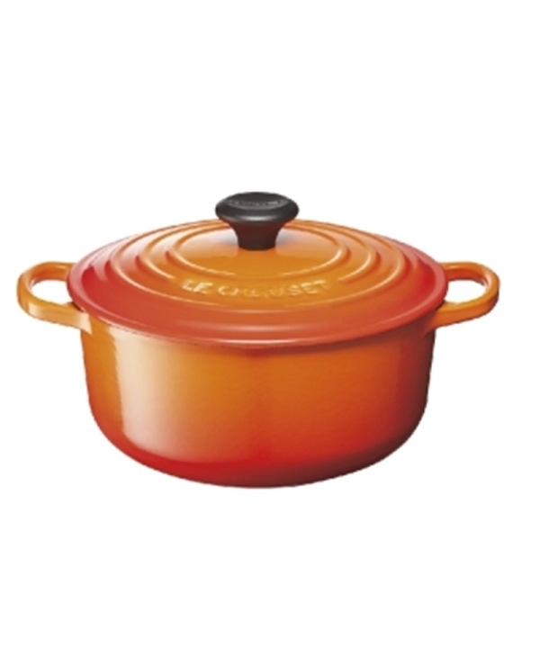 【美品】ル・クルーゼ　ココットロンド22cm 【廃盤色】デューン 未使用】ルクルーゼ ココットロンド 22㎝ 廃盤色 デューン 希少