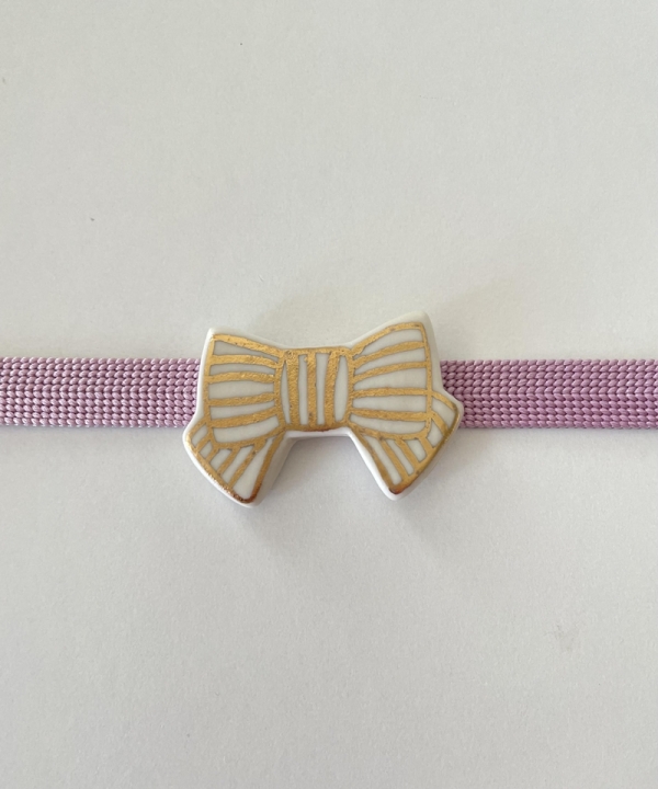 タマスの帯留ブローチ ギンガムリボン タマスの帯留ブローチ ギンガム