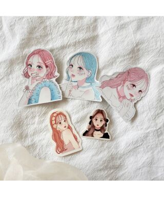 girlyステッカー（イラストレーターKyoko.）