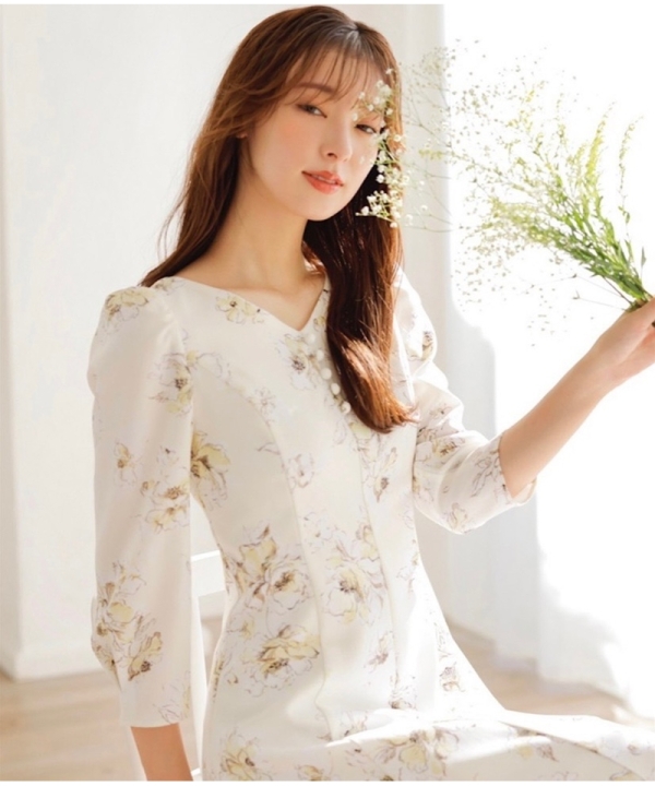 定価¥48.400- LIFE WITH FLOWERS 可愛く ワンピース 羽織り 